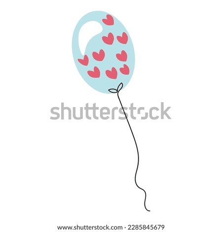 Birthday balloon on white background