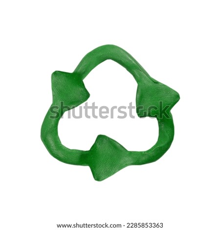 Plasticine recycling symbol - sign of ecology and paper recycling