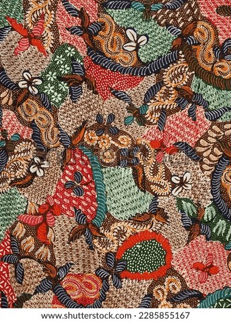 Indonesian batik tulis design pattern