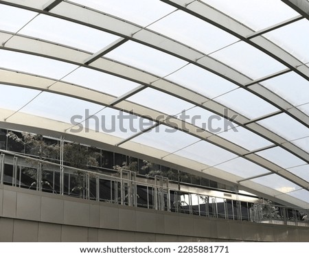Translucent roof for saving energy, Building detail Royalty-Free Stock Photo #2285881771