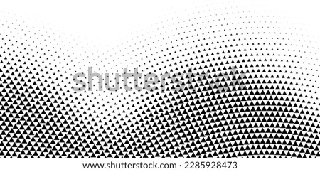 Halftone abstract background. Wavy triangular texture. Vector illustration.  Royalty-Free Stock Photo #2285928473