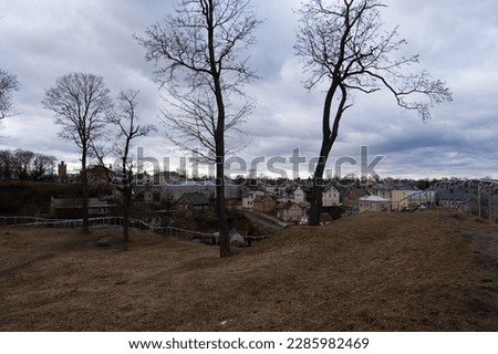 Utena - small city in Lithuania at winter