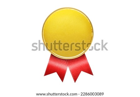 gold medal for first place isolated on white background