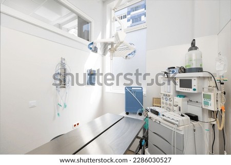 Inside view of the veterinary clinic operating room Royalty-Free Stock Photo #2286030527