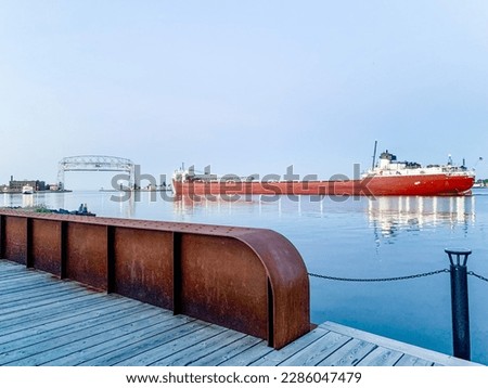 Shipping barge in Duluth, MN Royalty-Free Stock Photo #2286047479