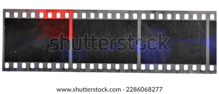 bad scan of 35mm filmstrip with empty film frames on white background. photo placeholder.