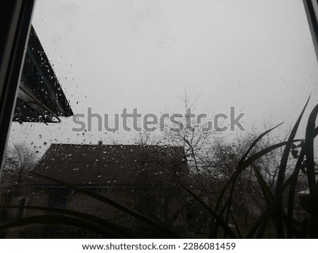 rainy weather outside the window