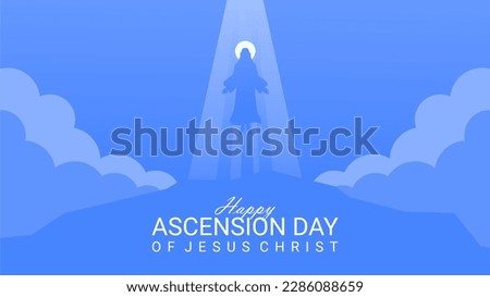 ascension day of jesus christ poster template vector stock Royalty-Free Stock Photo #2286088659