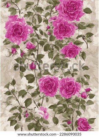 Beautiful watercolor painting of vibrant roses in full bloom. This poster is sure to add a touch of elegance and romance to any room.