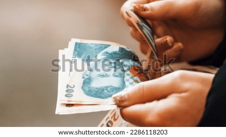 Romanian LEI Currency Banknote. RON Money European Currency Royalty-Free Stock Photo #2286118203