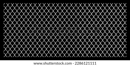 Wire net background vector illustration, black wire mesh isolated, barrier net metal wall, barbed wire fence, black grid for backdrop, fence barb for construction zone, wire grid of fence Royalty-Free Stock Photo #2286121111
