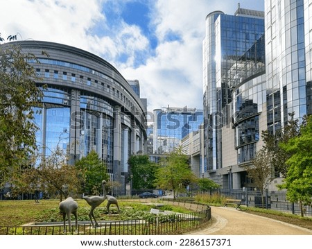 European Parliament in Brussels Background Royalty-Free Stock Photo #2286157371