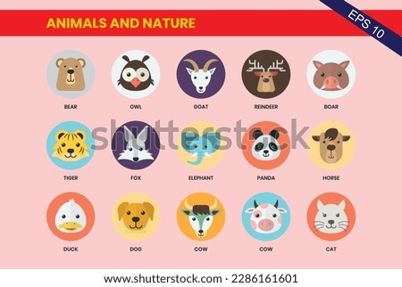Set of 15 web icons. Pet shop, types of pets.