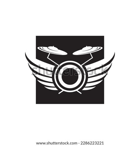 Drum logo images illustration design