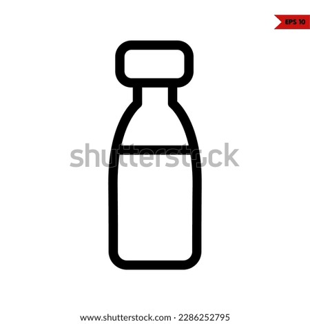 illustration of drink line icon