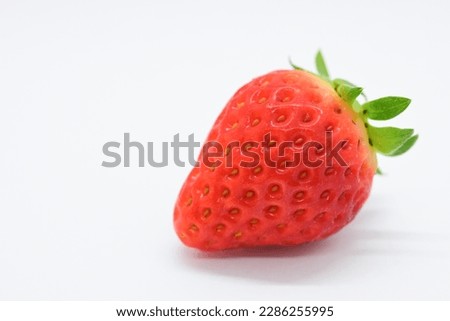 beautiful fresh red strawberry isolated on white background