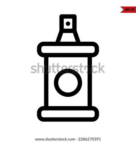 illustration of spray can line icon 