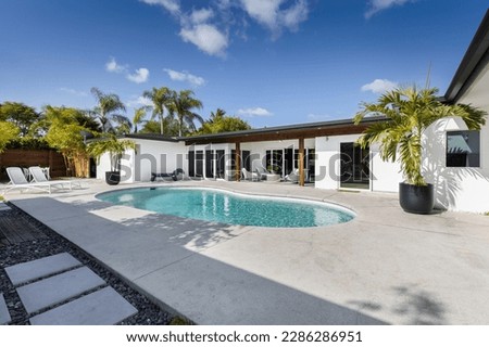 Miami Florida Outdoor Terrace Pool Royalty-Free Stock Photo #2286286951
