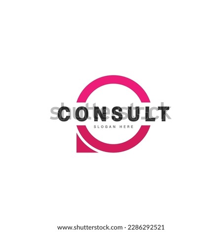 Consulting agency logo chat design symbol