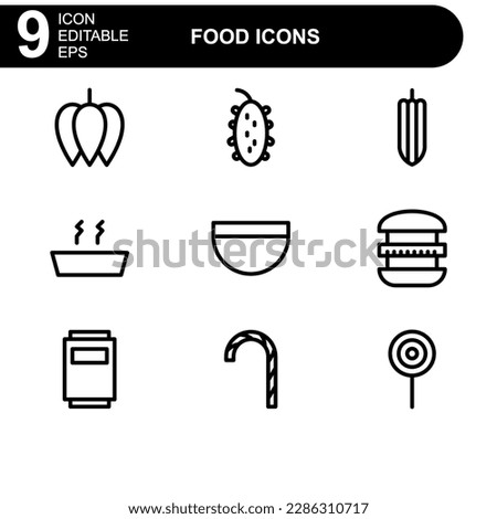 food icon or logo isolated sign symbol vector illustration - high quality black style vector icons