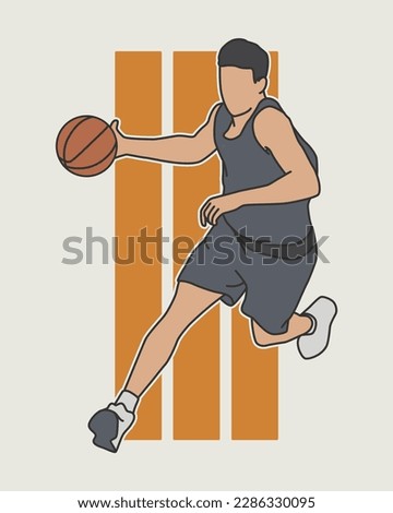 a male basketball player running with the ball