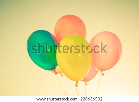 Color balloons background