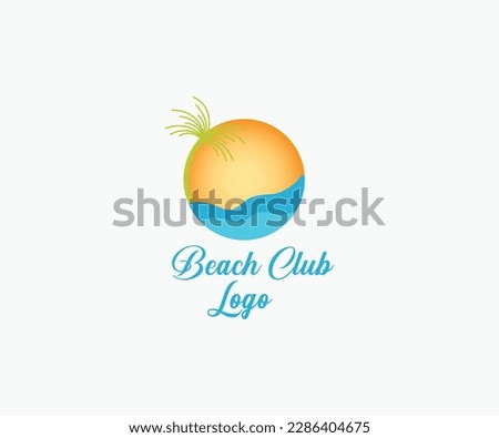 Beach Club Logo Vector Illustration isolated logo