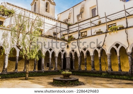 Saint Francis cloister terrace in Sorrento, Italy Royalty-Free Stock Photo #2286429683