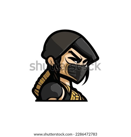 mortal combat illustration, esports mascot Royalty-Free Stock Photo #2286472783