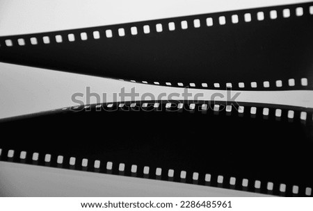 Closeup of Photography Film with White colored Background