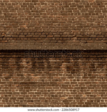 Brick wall, background for design and presentations. An old brick with a history.
