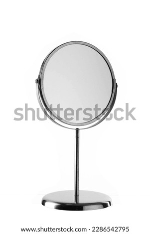 movable make-up mirror on a white background