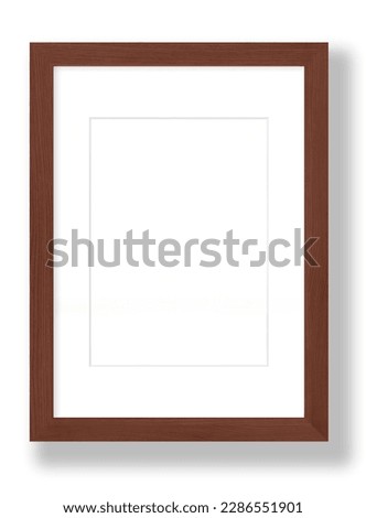 Isolated photo Frames on White Backgrounds, Antique Modern Wooden Frame Mockups