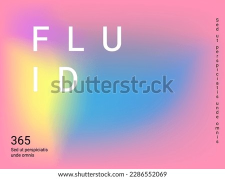 Liquid on colorful background. Bright mesh blurred pattern in pink, blue, green tones. Fashionable advertising vector in retro for book, annual, mobile interface, web application.