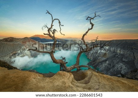 Mount Ijen is a volcano located on the border of Banyuwangi Regency and Bondowoso Regency, East Java, Indonesia. This mountain has an altitude of 2,386 meters above sea level. Mount Ijen last erupted 