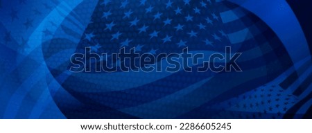 USA independence day abstract background with elements of the american flag in blue colors Royalty-Free Stock Photo #2286605245