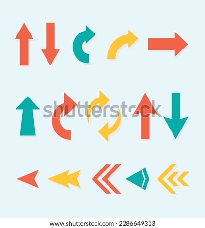 These are colorful arrows in vector.