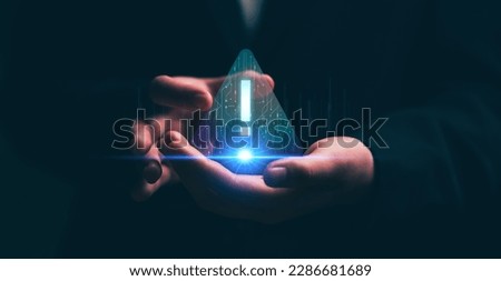 Businessman protect digital data asset and online transaction from dangerous and incorrect data connection, Cyber attack global internet network technology, business and finance online concepts. Royalty-Free Stock Photo #2286681689