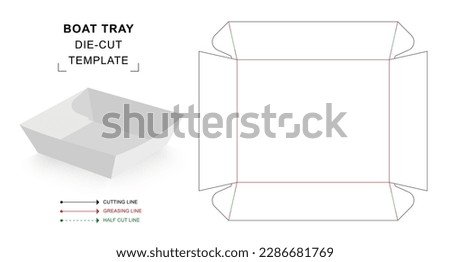 Boat tray die cut template Royalty-Free Stock Photo #2286681769