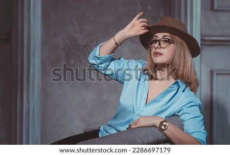 Modern feminist woman portrait, strong and powerful personality, ladies in new world