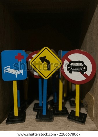 Children's toys about traffic signs