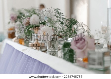 Elegant wedding table adorned with beautiful blooms - picture-perfect setting