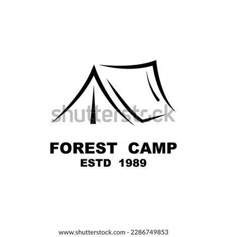 Forest Camp Logo Design, Outdoor logo, Adventure logo template