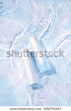 Skincare Light Blue Water Emulsion Water Wave Texture Hydrating Skincare