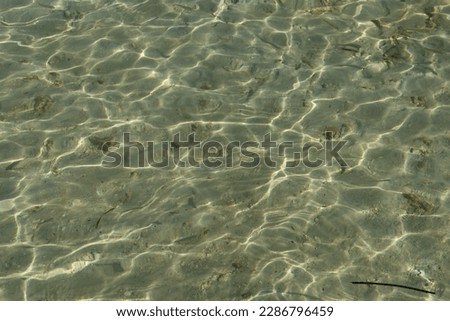 background of clear sea water with brown sand grains Royalty-Free Stock Photo #2286796459