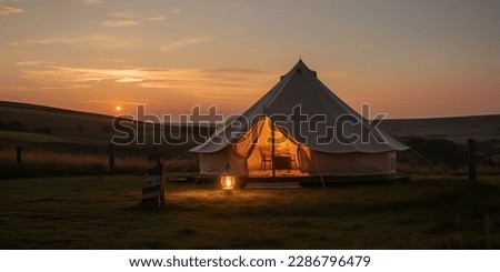 glamping in the beautiful countryside. luxury glamorous camping. glamping Royalty-Free Stock Photo #2286796479