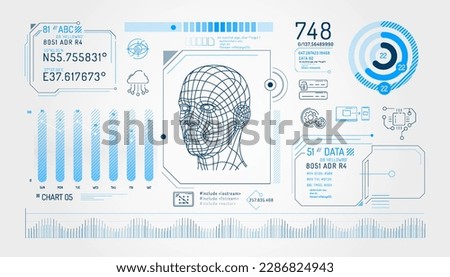 Set of infographic elements about data protection. Royalty-Free Stock Photo #2286824943