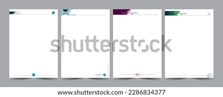 Header Footer Design Book Inner Page Royalty-Free Stock Photo #2286834377
