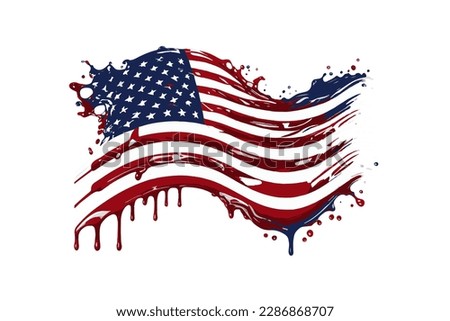 Abstract american flag. Vector illustration desing.