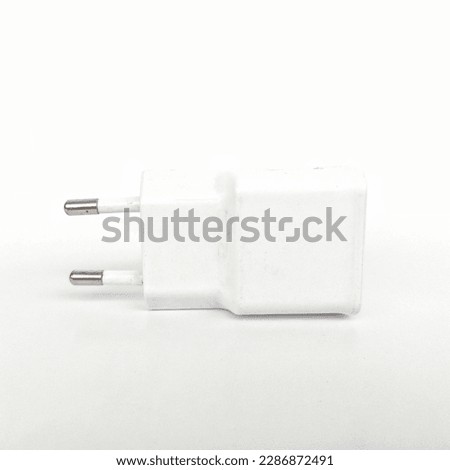 white charger head with white background